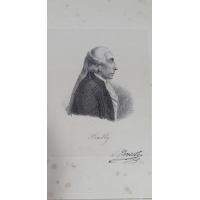 Gravure met handtekening Bailly 1722-1807